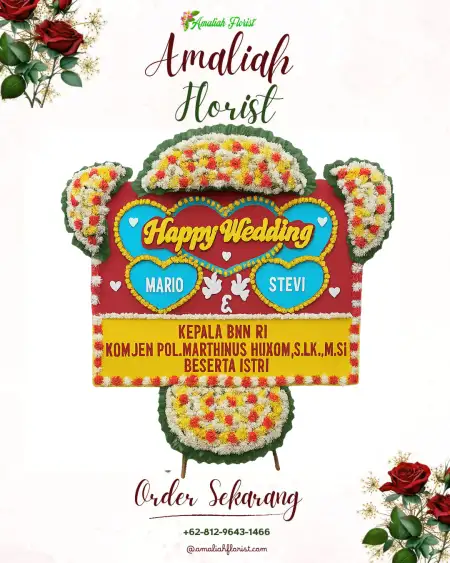 Papan Bunga Pernikahan Pemali